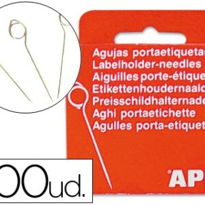 AGUJAS PORTAETIQUETAS APLI CAJA DE 100 UNIDADES - Imagen 1