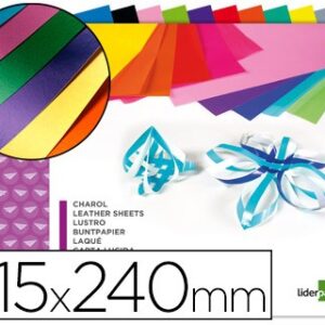 BLOC TRABAJOS MANUALES LIDERPAPEL CHAROL 240X315MM 10 HOJAS COLORES SURTIDOS - Imagen 1